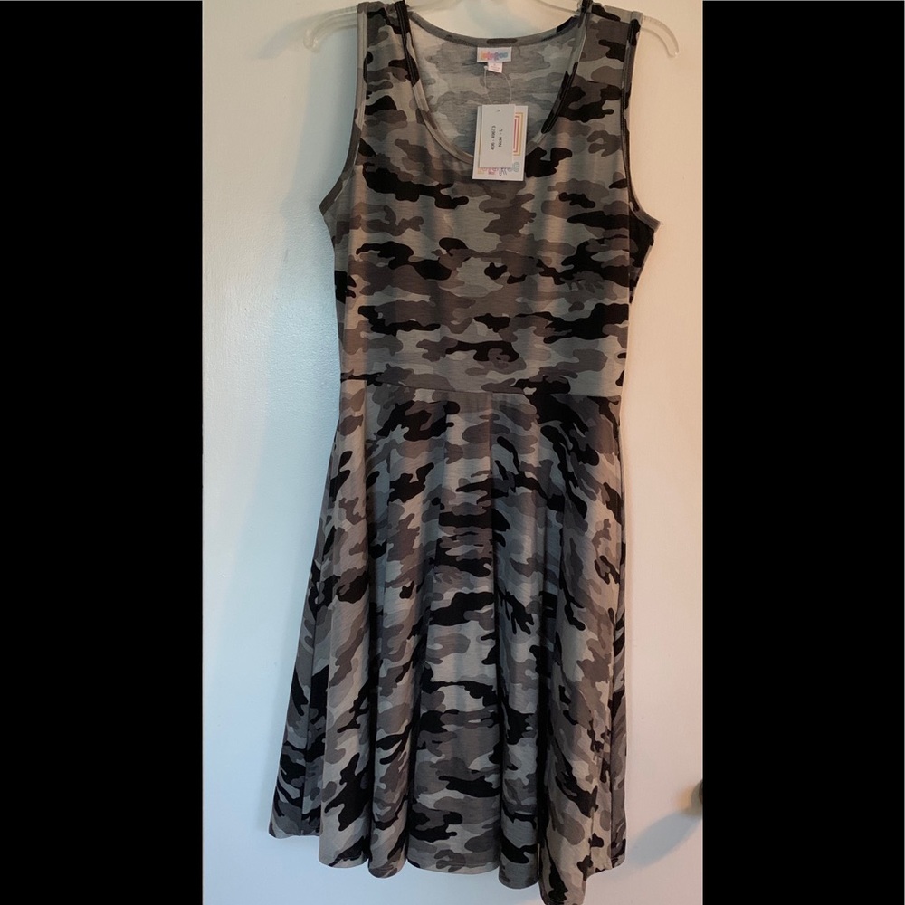 LuLaroe Nicki Camo A-Line Tank Dress